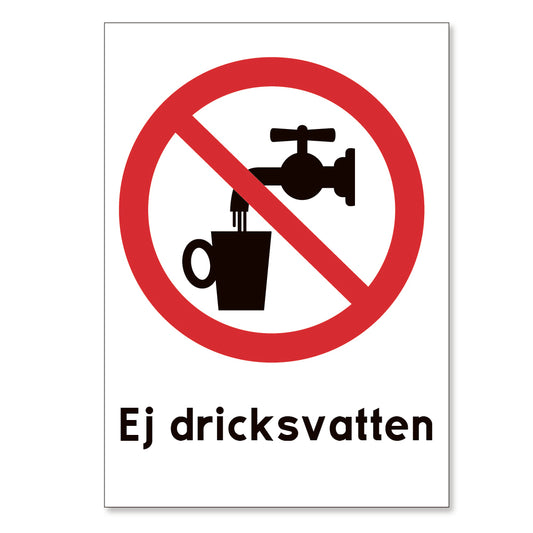 Ej dricksvatten