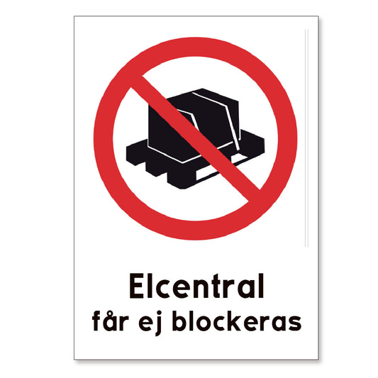 Elcentral får ej blockeras
