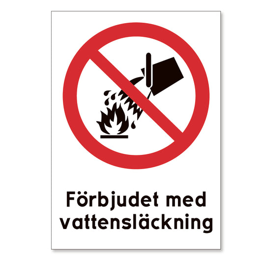 Förbjudet med vattensläckning