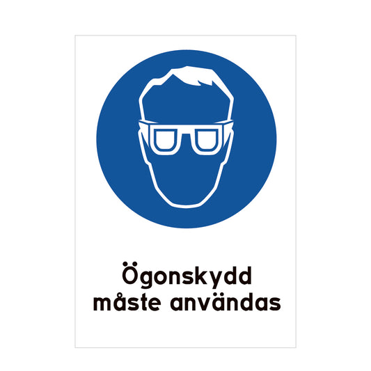 Ögonskydd måste användas