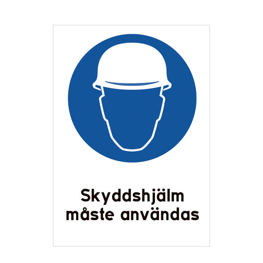 Skyddshälm måste användas